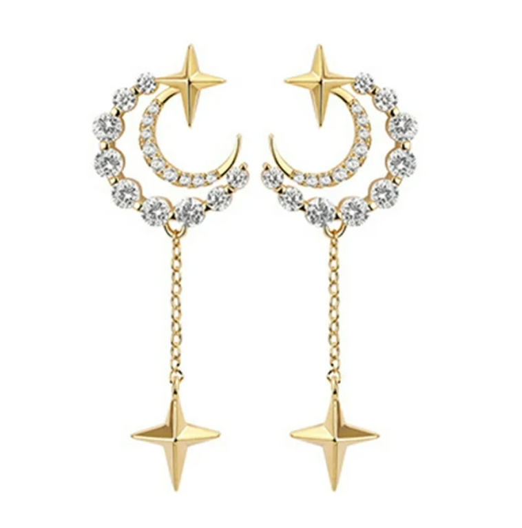 Aretes Luna Brillante